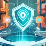 Eine illustrative Darstellung von einem Schutzschild in einem Lager